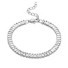 Trend rectangular short zirconium, necklace, fashionable chain for key bag , European style, wholesale