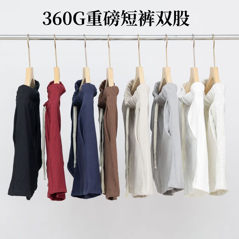 American 360G Heavy Cotton Shorts Summer Men's and Women's Solid Color Joker Loose Pants Casual Pants