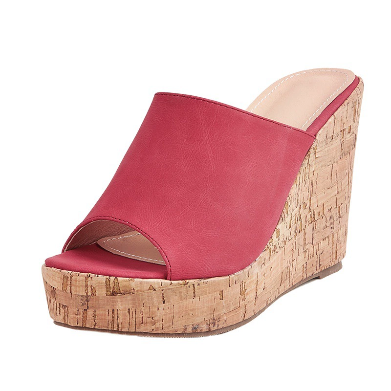 2023 сандалии на танкетке, женская модная верхняя одежда, Классические повседневные сандалии больших размеров с открытым носком на трансграничной платформе Amazon