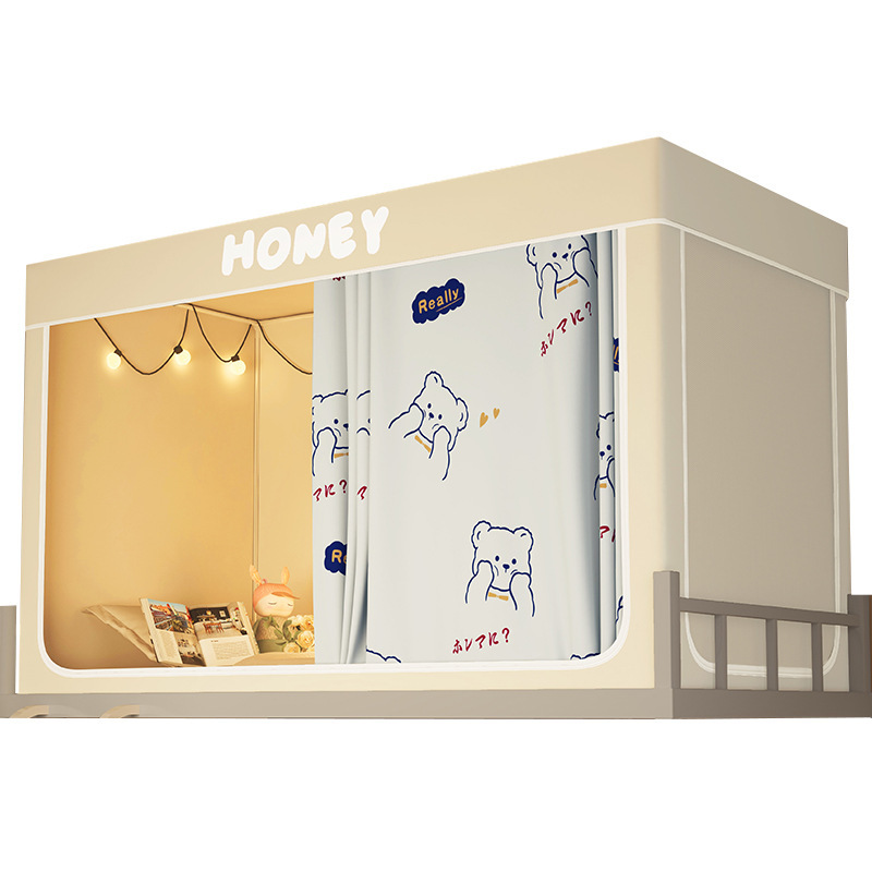 Fuerte cortina de cama opacas mosquitera todo incluido dormitorio de estudiantes universitarios dormitorio individual litera superior e inferior tienda de cortina especial