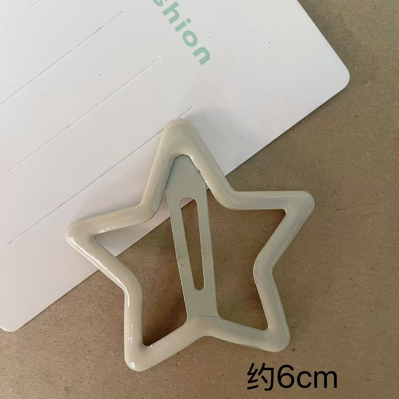 6CM Large Dopamine Candy Color Star Hair Clip Girls Side Bangs Hairpin BB Clip Teen Cute Clip