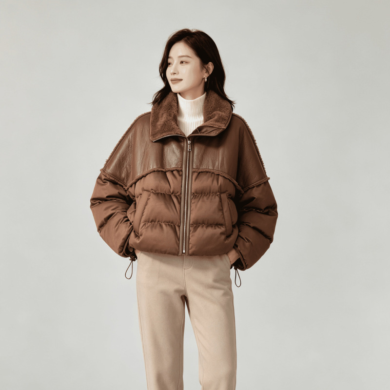 LZ759 New Korean Style Fashion Urban Commuting Short Fur Warm Down Jacket LZ759 New Korean Style Fashion Urban Commuting Short Fur Warm Down Jacket