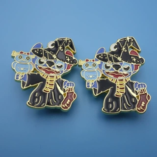 厂家定做卡通动漫史蒂芬周边金属徽章 金属烤漆蝶帽胸章服装配饰