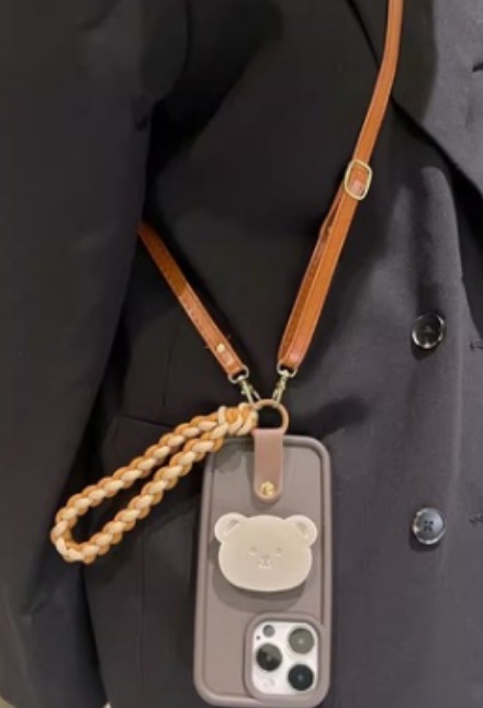 ProMax par Apple 14 caja del teléfono para IP13/12 Vino rojo café oso tridimensional IPhone15/15