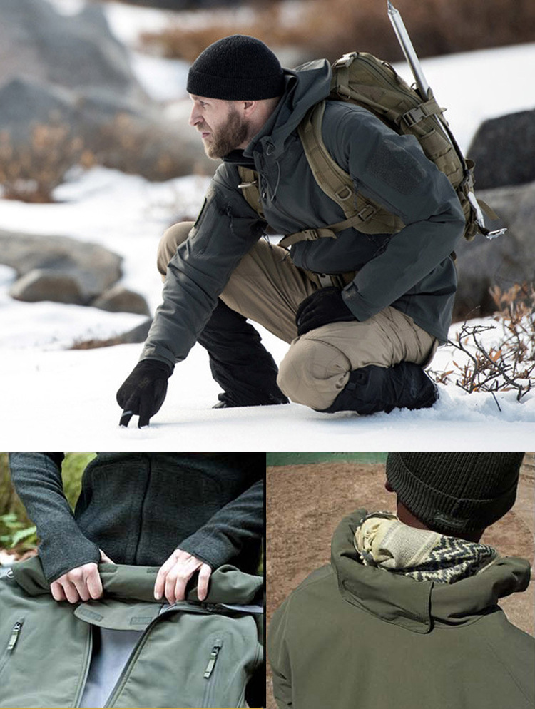 Outdoor Jacket Outerwear Type Men's Simple Style Classic Style Solid Color Coat Outdoor Jacket