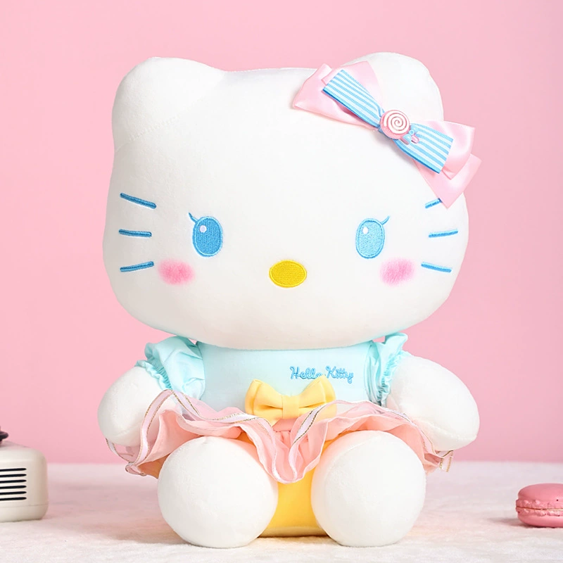Hello Kitty, Hello Kitty, джинсовая юбка, плюшевая кукла, бархатная игрушка