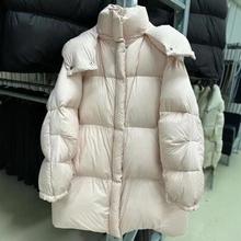 御寒大棉被轻奢鹅绒羽绒服女2024新款连帽加厚云朵泡芙面包服外套