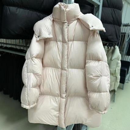Luxurious Goose down Puffer Jacket for Women 2024 New Hooded Thickened Cloud Puff Coat