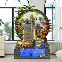 水幕牆流水屏風隔斷擺件戶外庭院噴泉景觀公司酒店假山魚池裝飾