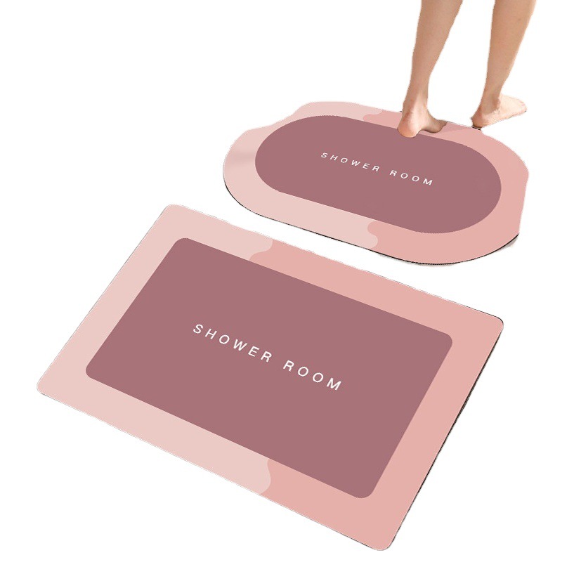 Alfombra de baño minimalista moderna, alfombra absorbente para baño, inodoro, dormitorio, entrada, alfombra de puerta, alfombra de entrada, terciopelo cristalino.