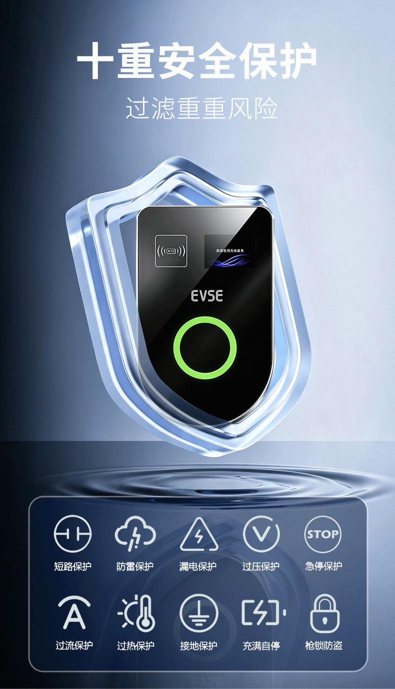 Cross-Border Type2 European Standard Charging Gun 7Kw Ev Charger New Energy Vehicle Ac Home Charging Station