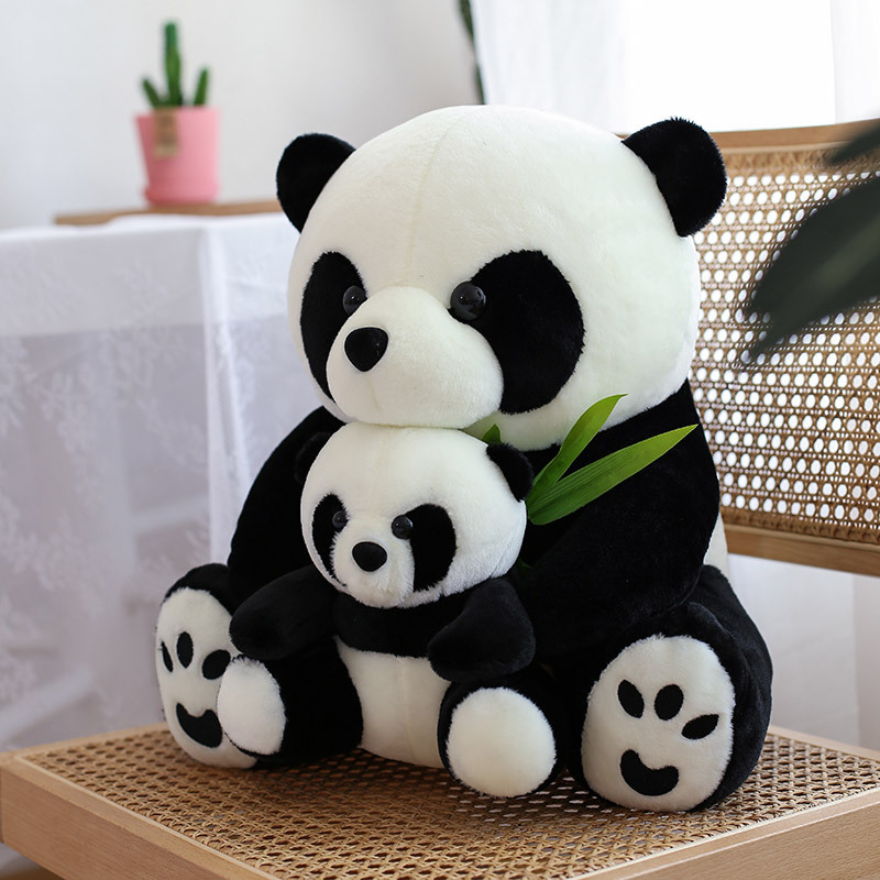 Cute Giant Panda Doll Simulation Mother and Child Panda Plush Toy Large Doll Pillow Children's Birthday Gift