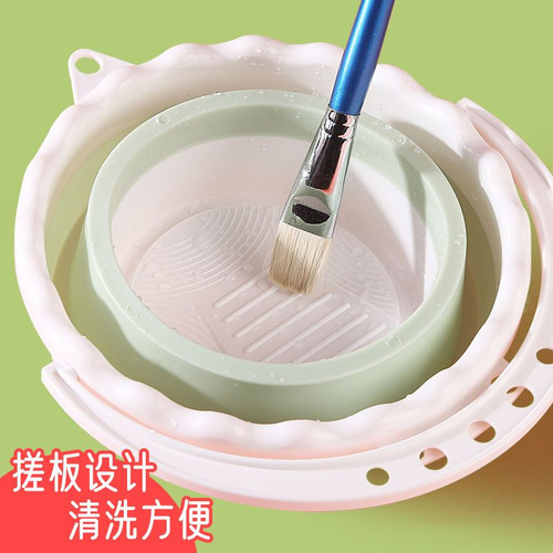 Art wash brush bucket water bucket foldable art student wholesale brush holder children foldable desktop water cup bucket brush washing bucket