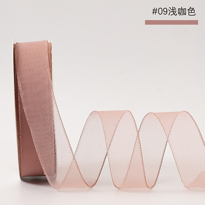 Brillante brillo de viento fresco envasado de flores cintas DIY artesanal arco de pastel de cinta de cinta florista