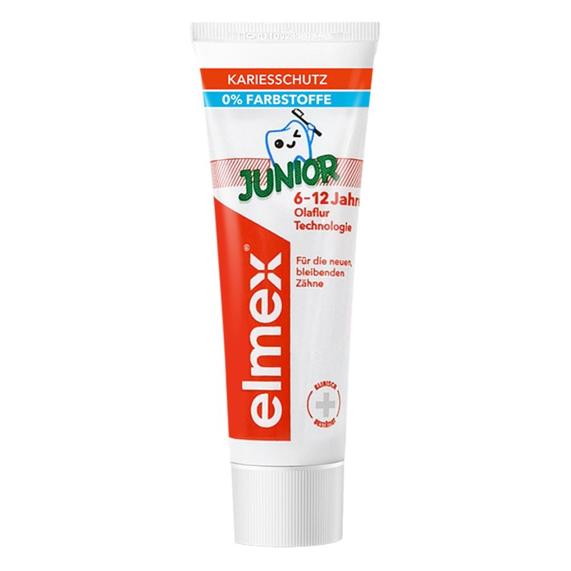 Genuine German Elmex Toothpaste for Babies and Children, Anti-Cavity Mint Flavor, 0-6-12 Years Old