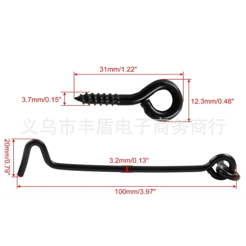 窗钩黑4寸