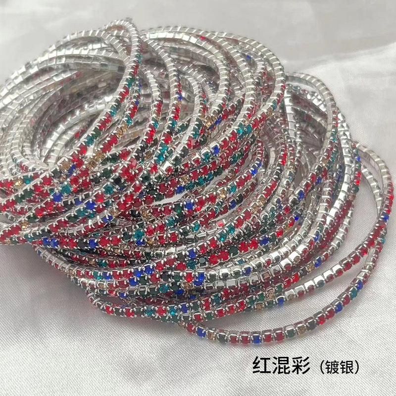 32 빨간색 혼합 색상 실버 도금