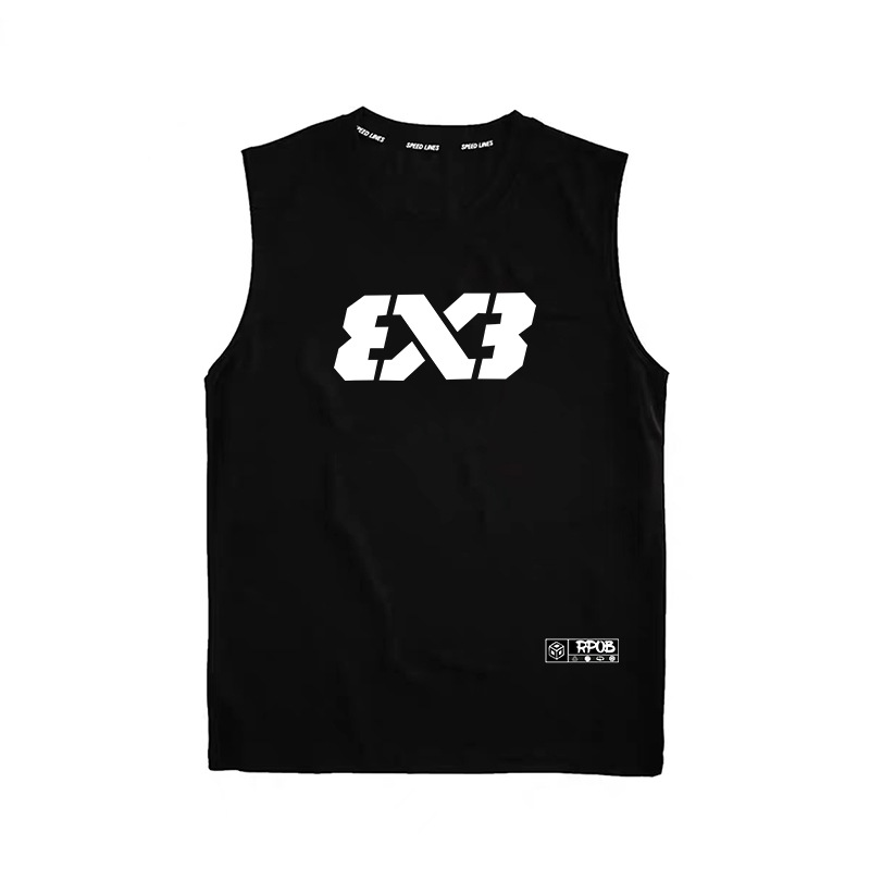 3V3 American Basketball Vest Men's Summer Loose Breathable Quick-Drying Running Fitness Training Clothing Vest Sleeveless Trendy