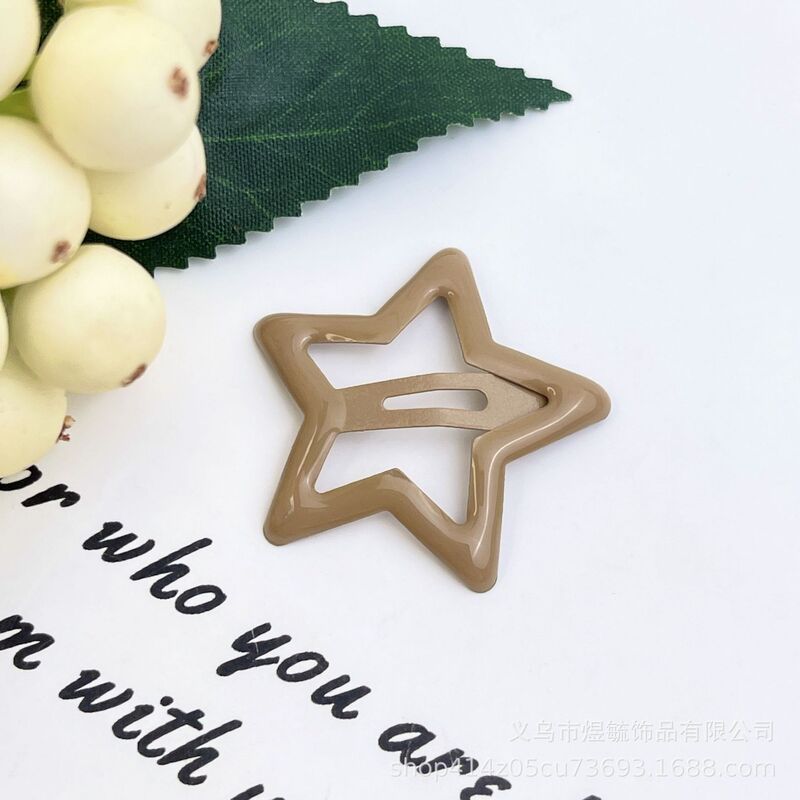 糖果色滴油星星发夹儿童五角星夹子BB夹碎发刘海夹手工发卡批发|undefined