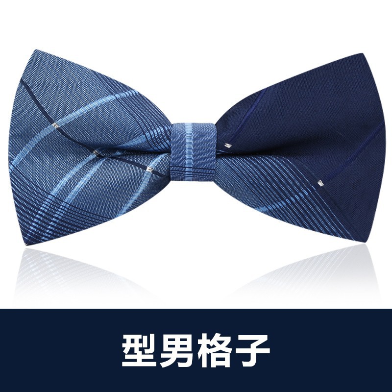 ↬↬↬남성용 체크무늬 나비넥타이