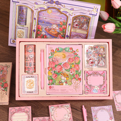 新款玫瑰莊園鬱金香之夢手賬禮盒系列復古高顏值套裝少女禮物套裝