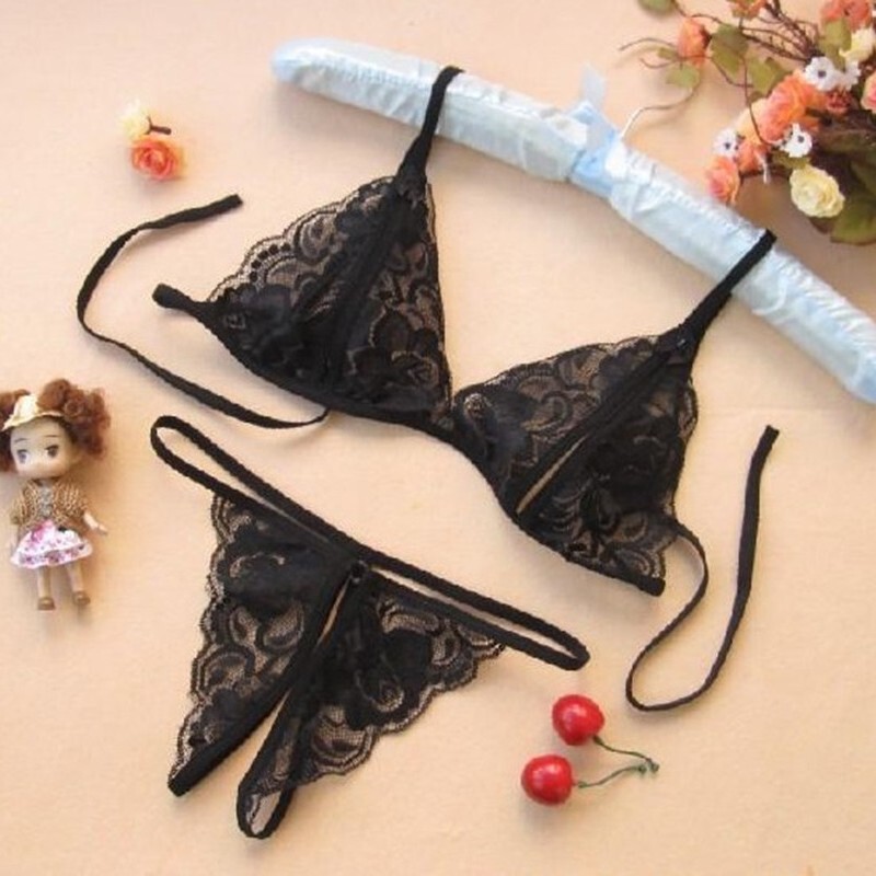 Sexy Underwear Open Crotch Open Chest Bikini Bra Suit Open Gear Milk Three Point Attractive Sexy Underwear Adult Supplies