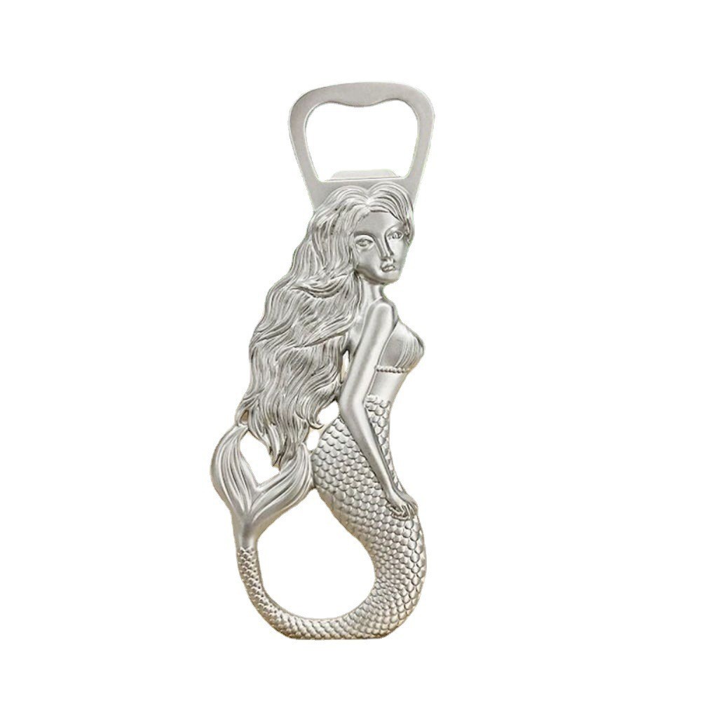 인어 금속 병따개 냉장고 스티커 창조적 인 병따개 맥주 오프너 합금 와인 오프너