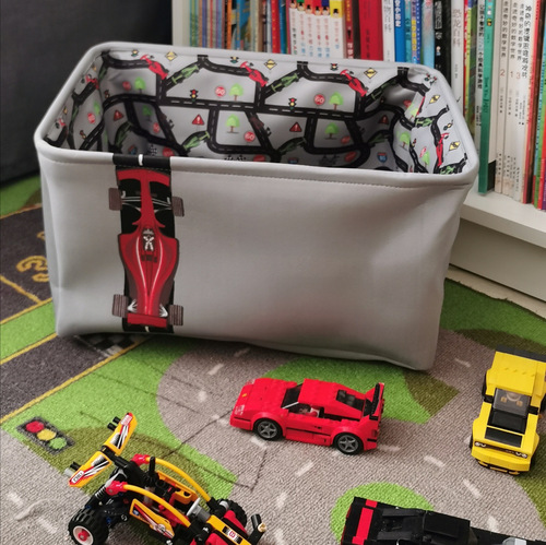 Toy storage bucket fabric organizer basket thick and sturdy dirty clothes bucket racing series one-piece dropshipping cross-border procurement