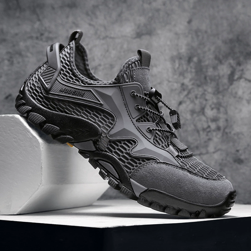 Легкие, дышащие и удобные уличные мужские туфли из сетчатой ​​ткани на мягкой подошве, повседневная обувь с сетчатой ​​полостью, новый летний стиль