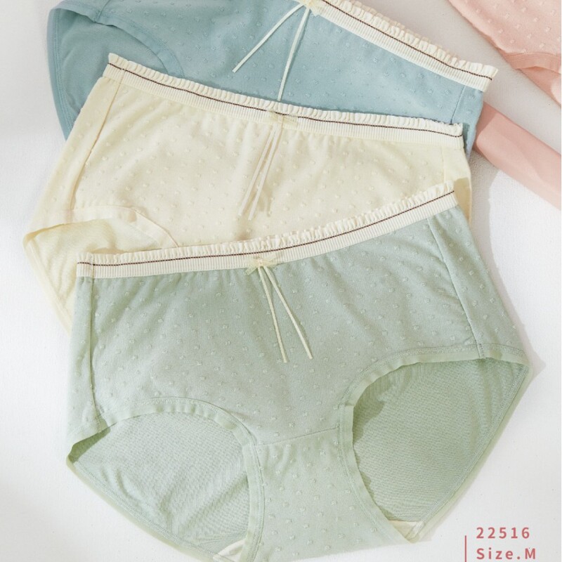 Daisy Girl Contrast Color Modal Soft Seamless Women's Underwear Silver Ion Antibacterial Comfortable Non-Tightening Women's Briefs