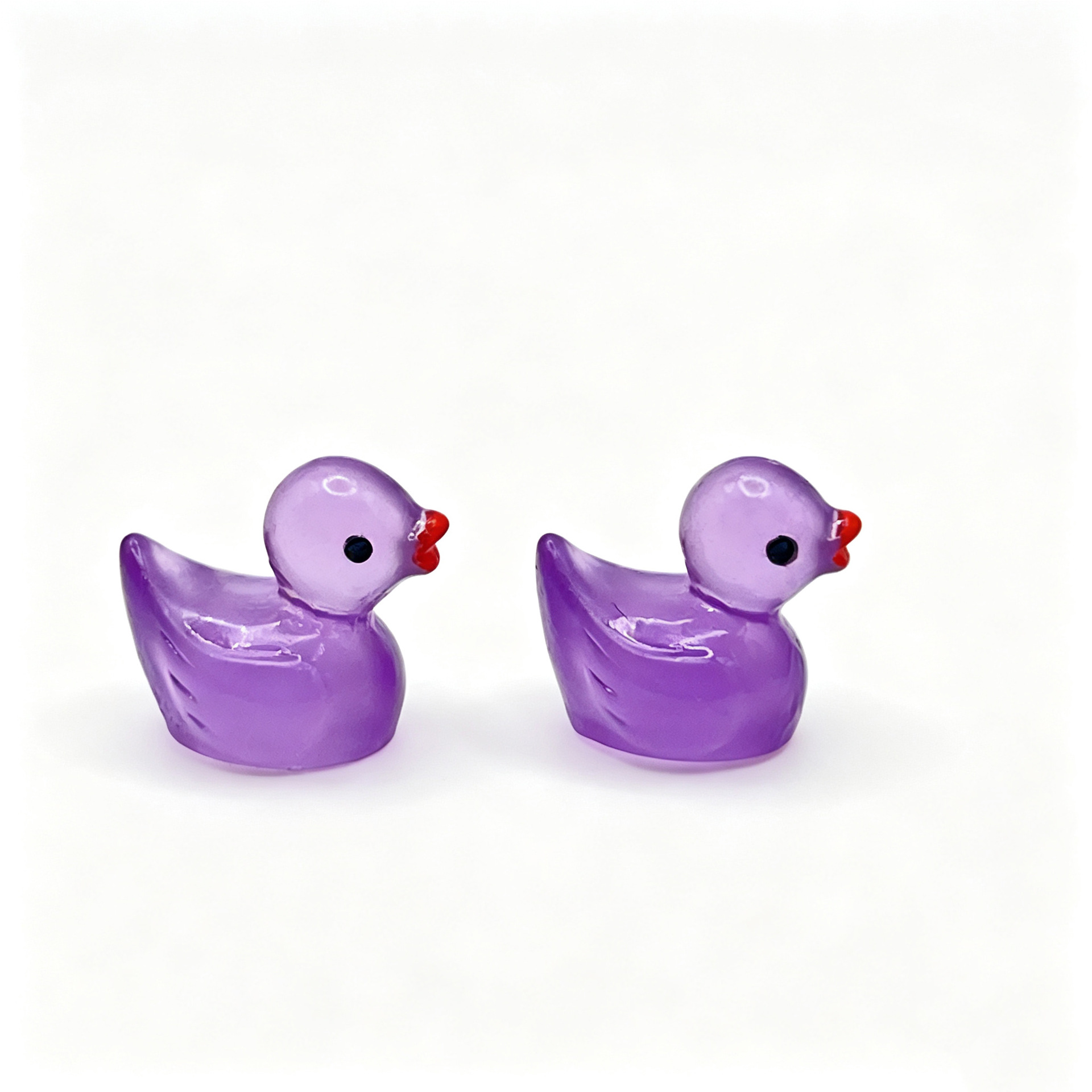 Mini pato luminoso, figura de animal colorida para niños, colgante de resina, micropaisaje, pequeño adorno de resina 3D. image 8