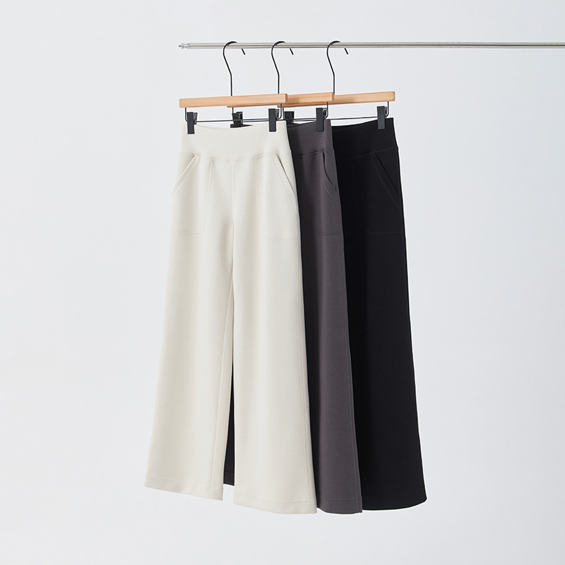 lulu同款垂感高腰阔腿裤女修身显瘦显高2025新款高弹塑形瑜伽长裤