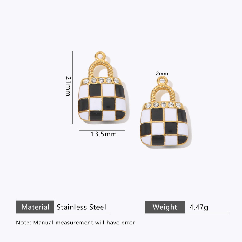 ファッションガールシリーズステンレス鋼ペンダントハイヒール靴口紅バッグエナメルカラー DIY ネックレスブレスレットアクセサリー|undefined