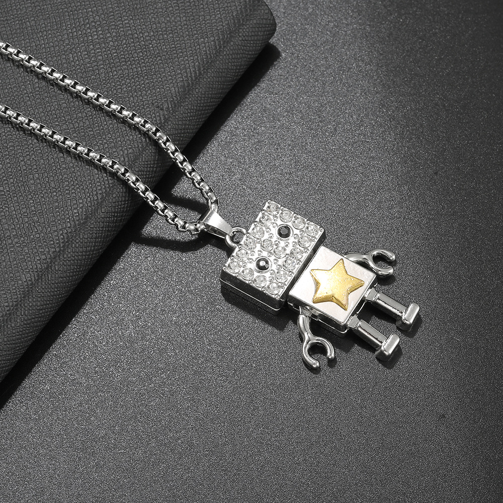 99#Mini robot con incrustaciones de diamantes
