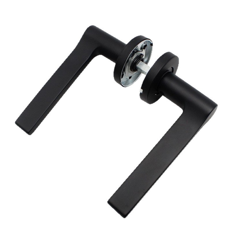 Acero inoxidable 304 silencioso mango de la puerta de absorción dividido accesorios de cerradura de puerta interior puerta de madera dormitorio mango de puerta