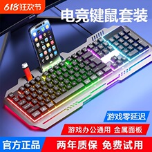 有线键盘鼠标套装机械手感电竞游戏办公电脑笔记本台式通用