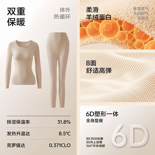 Autumn and Winter Slimming, Body-Shaping, and Warm-Keeping Underwear for Women—Seamless Tummy-Control and Hip-Lifting Base Layer Top and Bottom Set, New Arrival