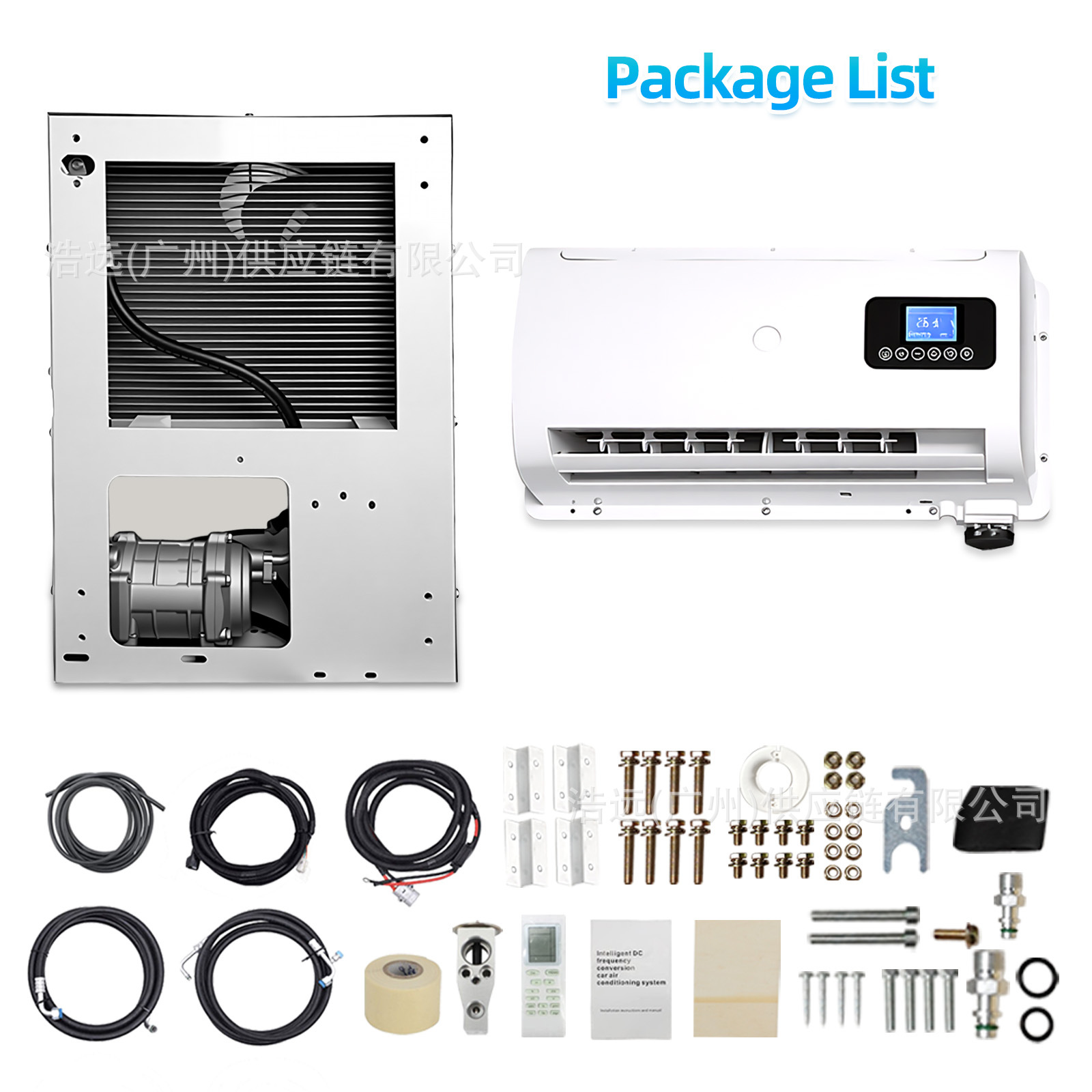 Factory Direct Iron-Shell Type Automotive Electric Air Conditioner 12V24V for Light Trucks, Heavy Trucks, and Large Trucks, Vertical Parking Air Conditioner