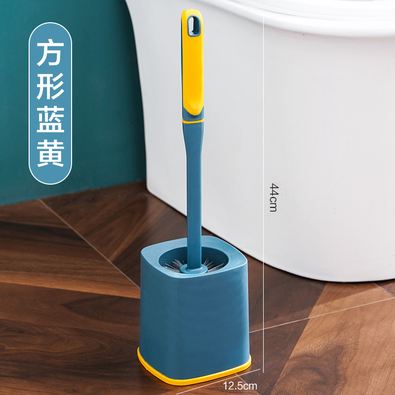 cepillo de inodoro doméstico sin esquina muerta tipo pared de baño sin perforación cepillo de inodoro de mango largo conjunto de cepillo de limpieza de pared