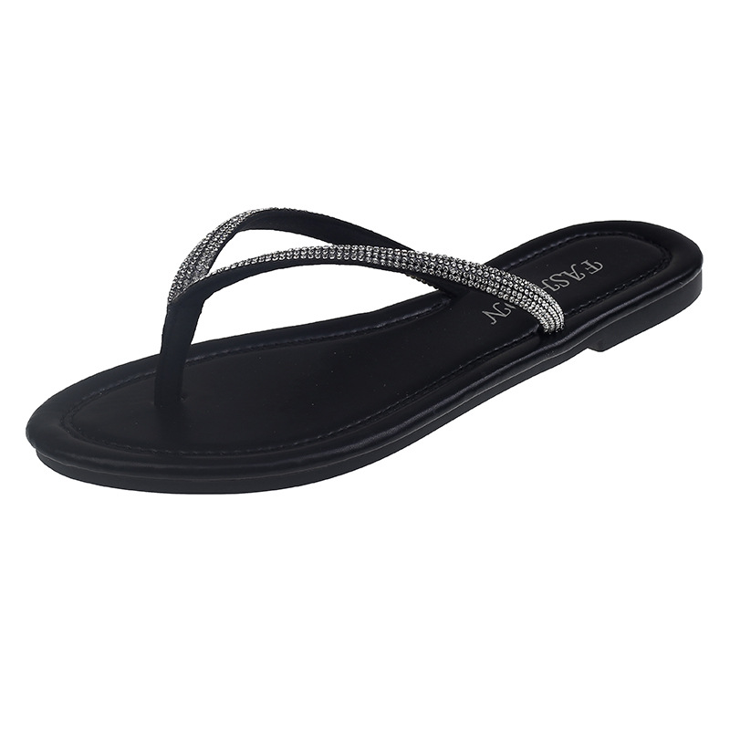 Zapatillas de flip flops para mujeres 2025 verano nuevo estilo de agua talón bajo ropa exterior de moda tamaño 41 - 43 zapatillas