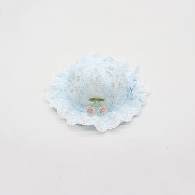 Sombreros para bebés primavera y verano delgados lindos niñas bordes de encaje princesa gorro de baño para bebés sombreros de pescadores de protección solar