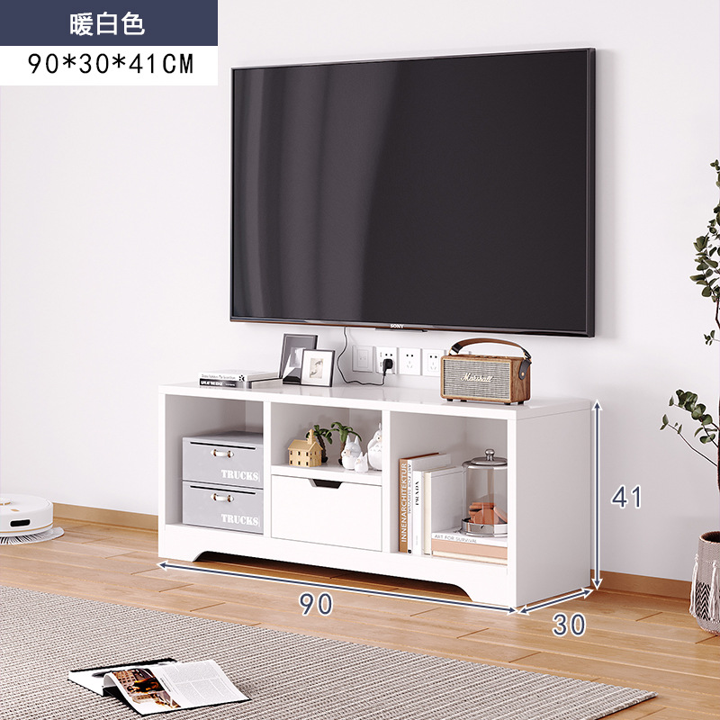 gabinete de televisión gabinete bajo moderno simple sala de estar pequeña casa dormitorio gabinete de piso de madera sólida simple gabinete de televisión