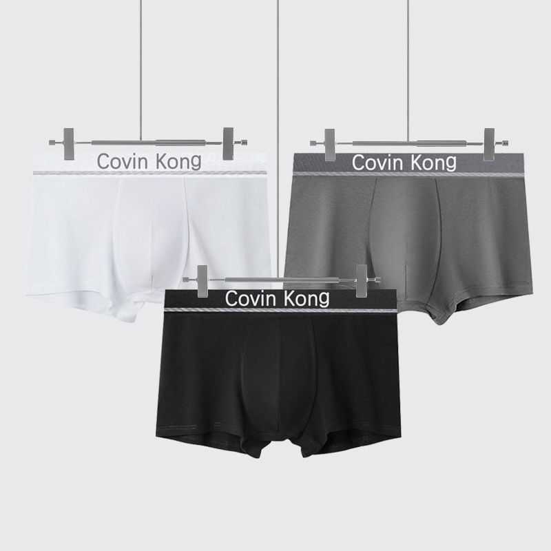 Υckο Men's Underwear Men's 60S Pure Cotton Boxer Briefs Men's Four-Corner Briefs All-Cotton Large Size Shorts Trendy Wholesale