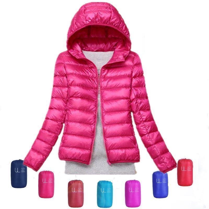 Lightweight Hooded Down Jacket Design Portable Slim-fit Ultra-thin All-match Casual Jacket Short Down Jacket Women's Clothing