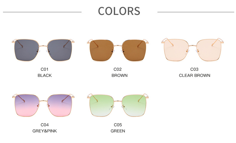 45g Weight Sunglasses Classification UV400 Protection Lens Material Outdoor Occasion Metal Material Geometric Pattern Unisex Gender Fashion Style Pink, Purple, Green, Gold, Black Color Fashion Geometric UV400 Protection Women's Sunglasses 4