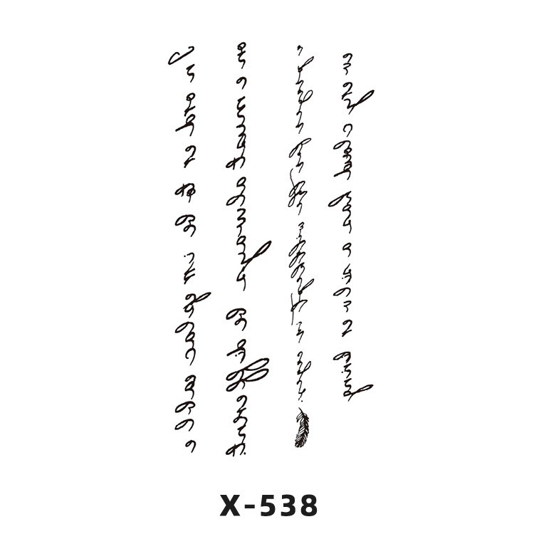 Arco de flor pequeña pegatinas de tatuaje fresco 3D dibujos animados transfronterizo Henna rosa impermeable texto en inglés pegatinas de tatuaje