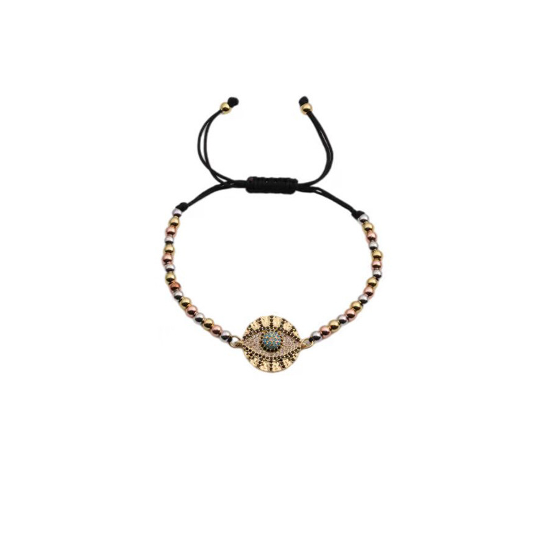 Copper Zircon Devil Eyes Adjustable Hand Jewelry Female Bracelet Fashion Blue Eye Bracelet