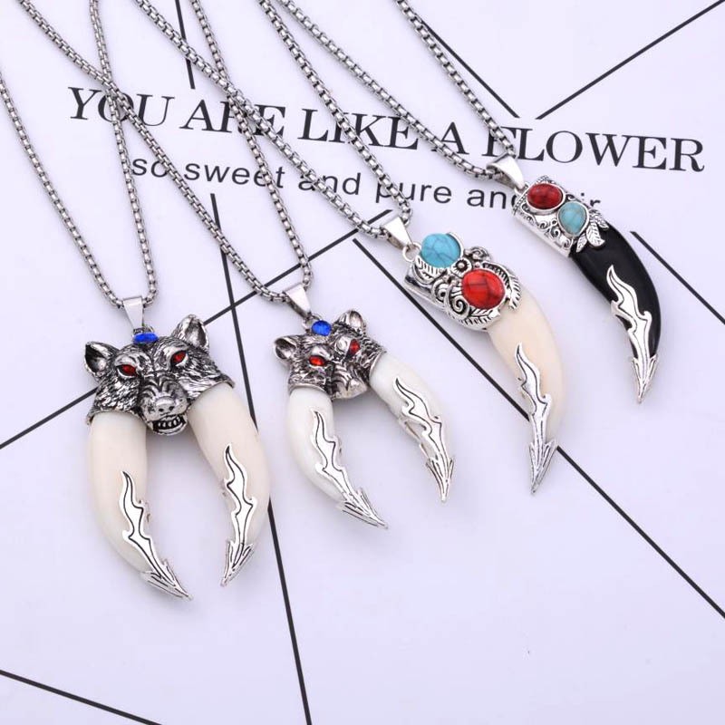 Ethnic retro turquoise pendant