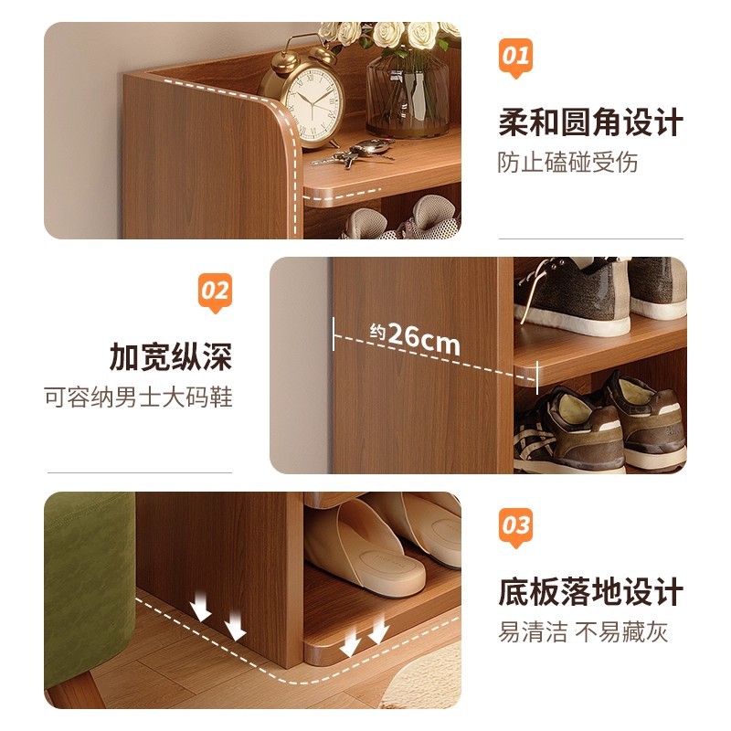 Estante de zapatos multicapa puerta doméstica interior simple pequeño estante estrecho para alquiler 2025 nuevo gabinete de zapatos de almacenamiento