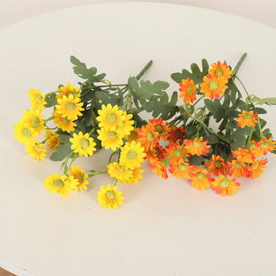 21 small daisies, bunches of sunflowers, artificial flowers, pastoral INS style home decoration ornaments, photography props, fake flowers